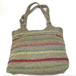 The Sak Belle Crochet Striped Tote